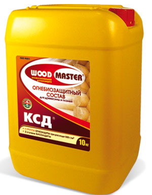 WoodMaster "КСД", огнебиозащитный состав, II группа огнезащитной эффективности